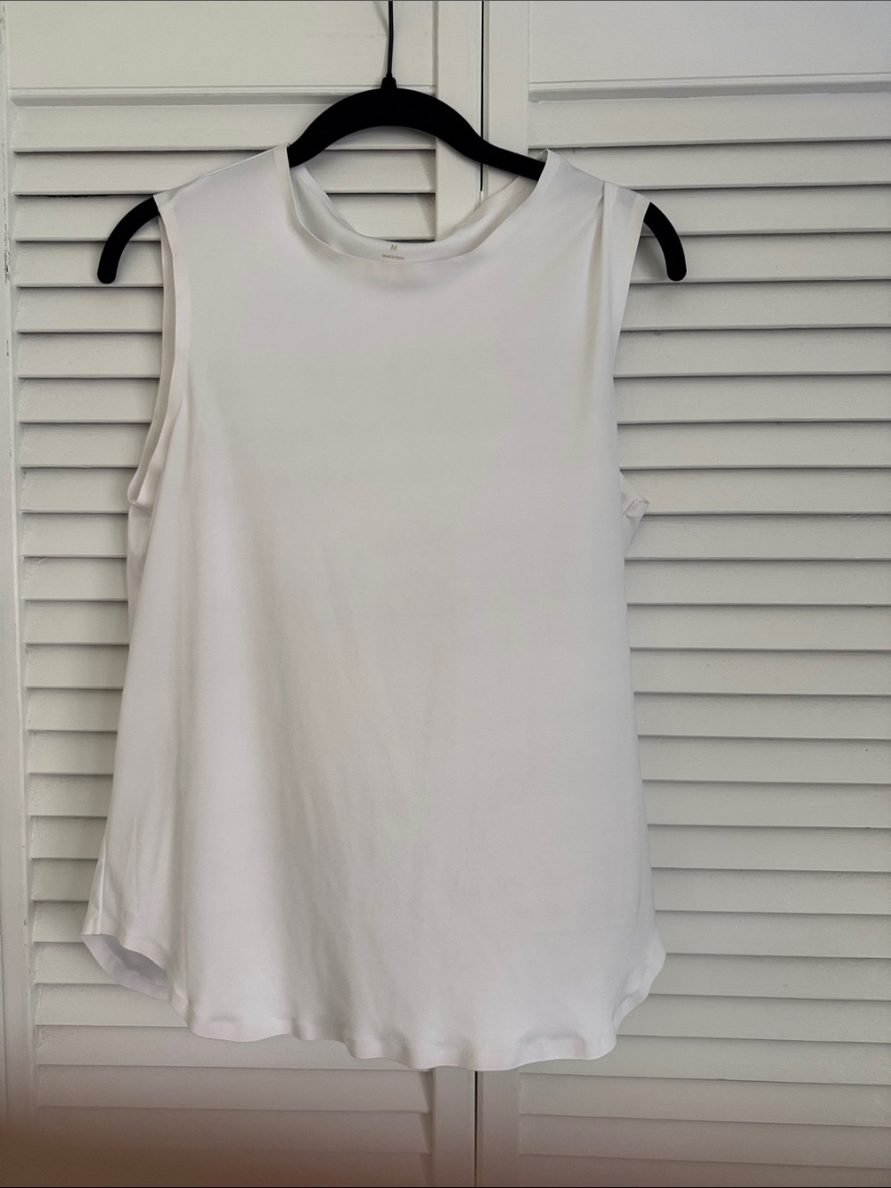 Ministry of Supply White Crewneck Sleeveless Tank size M
